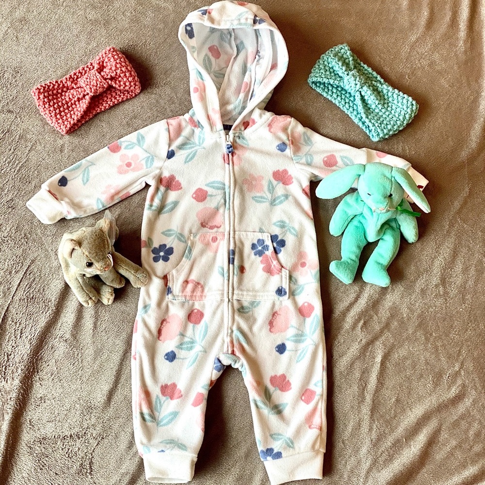 Carters Baby Girl Fleece Jumpsuit